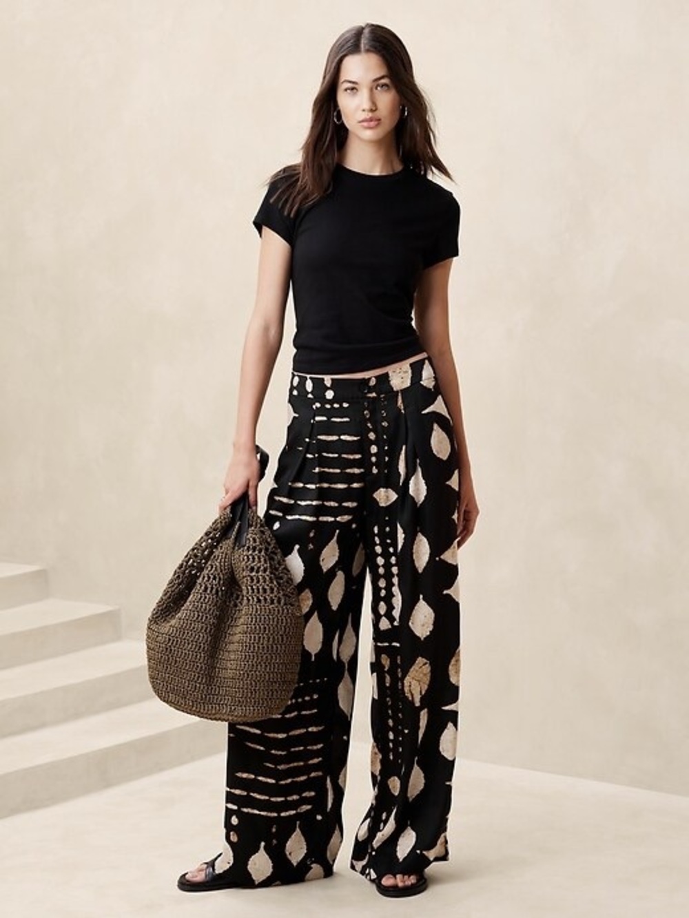 Banana Republic SILKY PLEATED WIDE-LEG PANT Petite 6